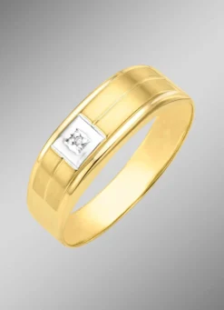 Damenring in Bicolor mit Diamant