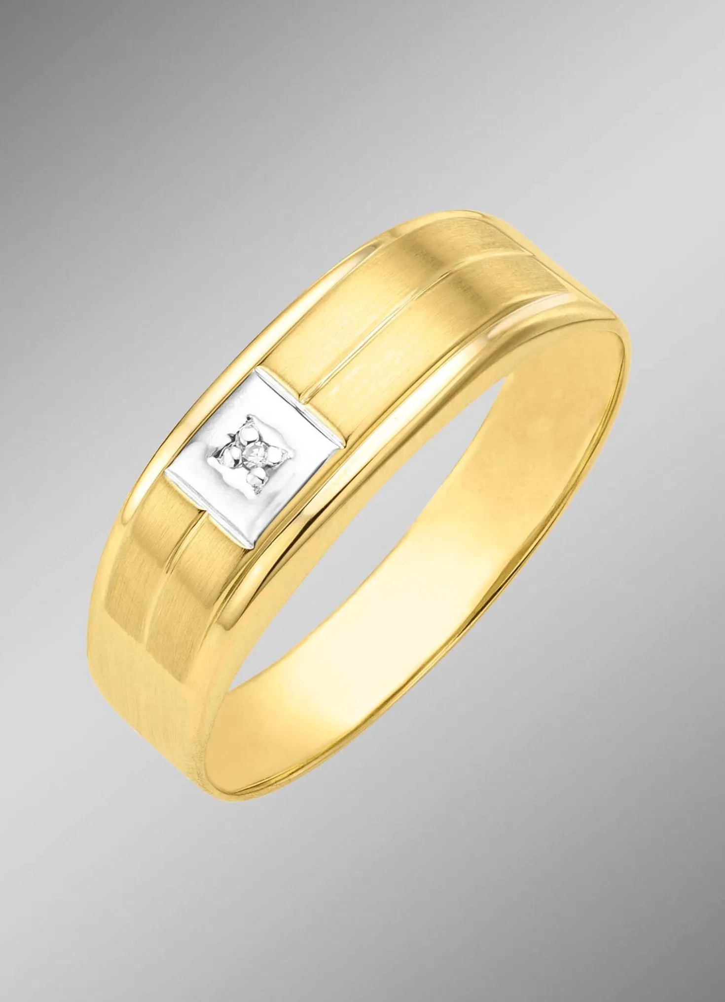 Damenring in Bicolor mit Diamant