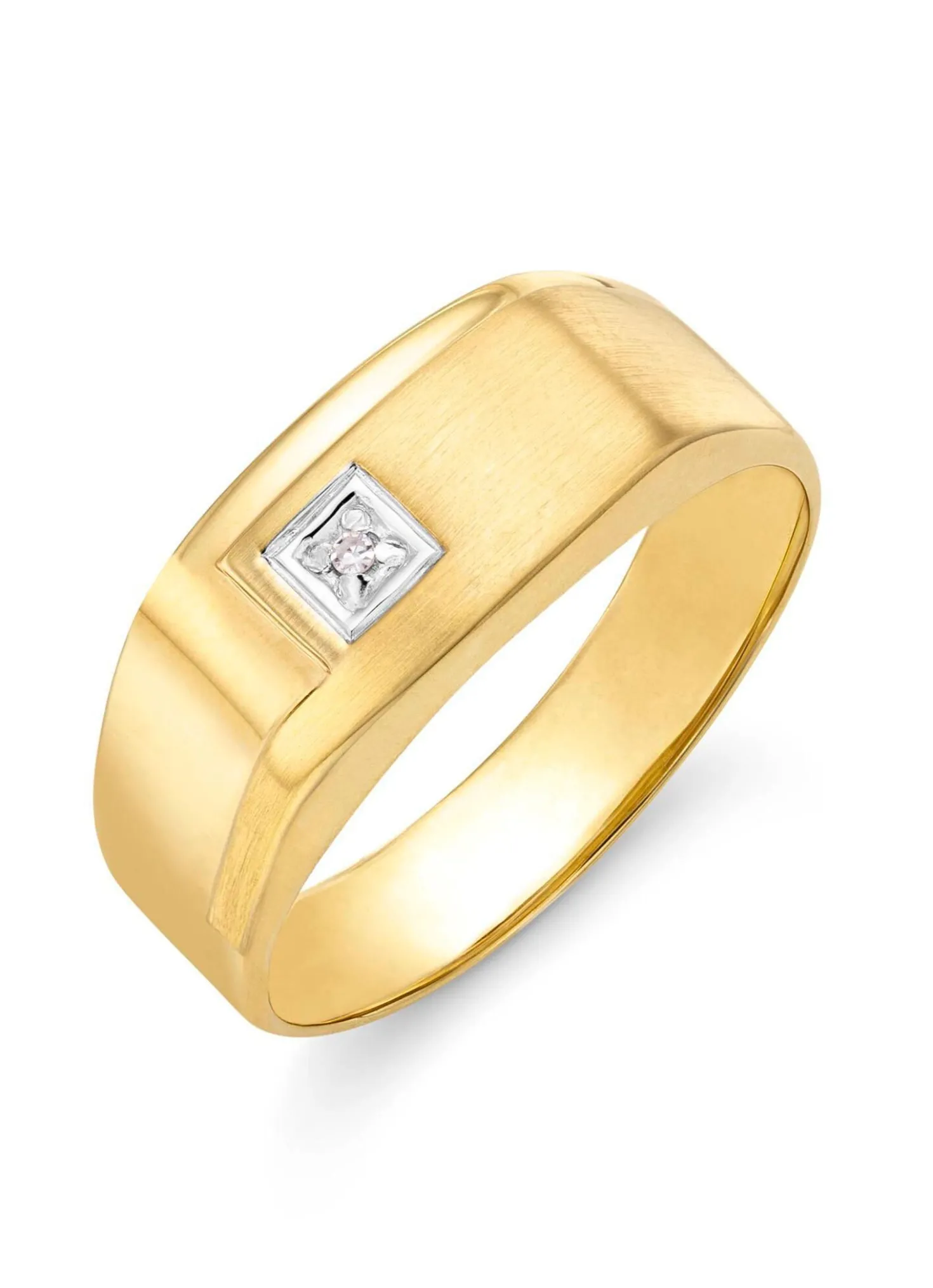 Damenring in Bicolor mit Diamant