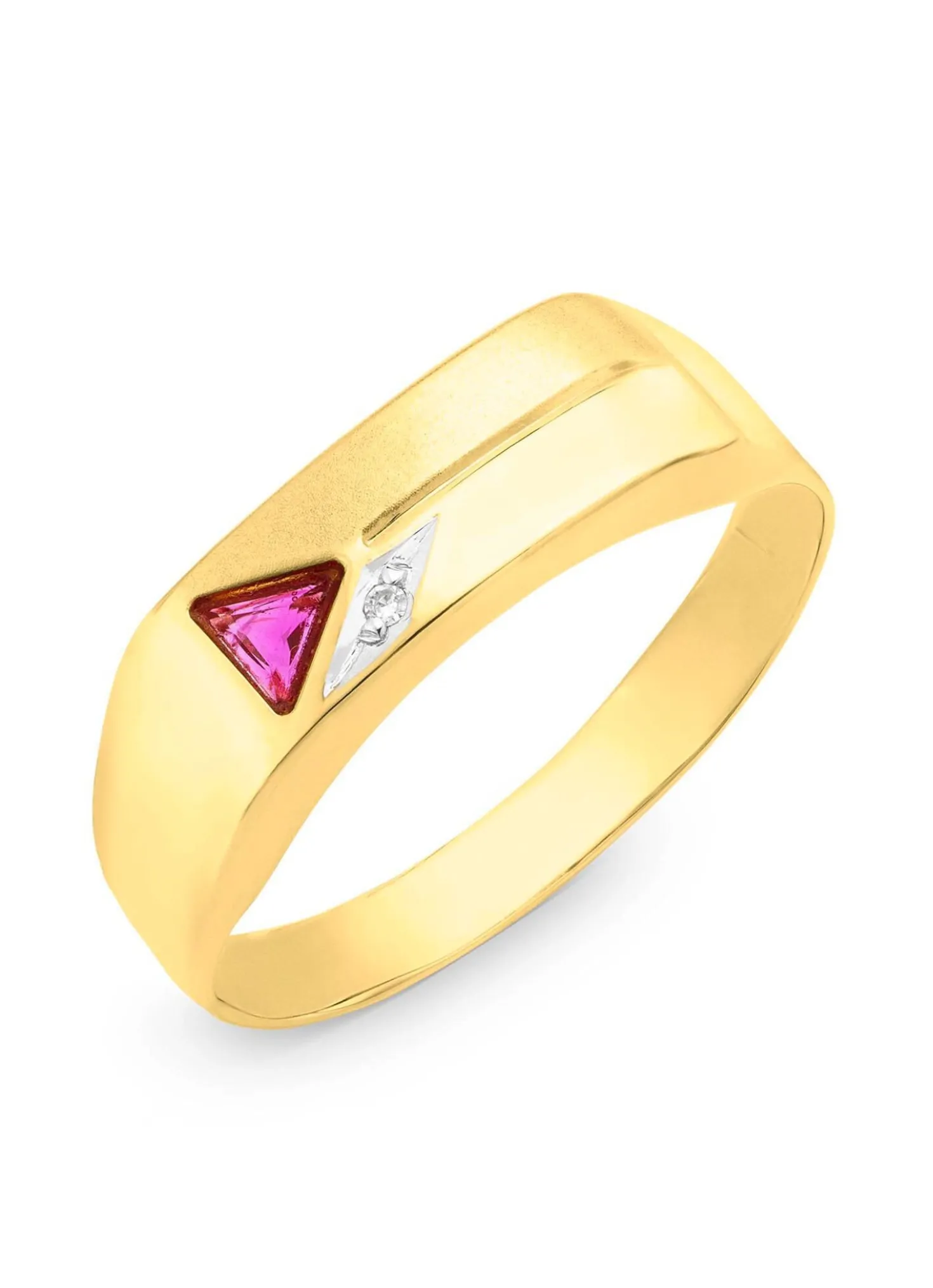 Damenring mit echt Rubin und Diamant