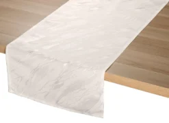 Dezente Tischdecke in Marmor-Optik