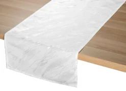 Dezente Tischdecke in Marmor-Optik