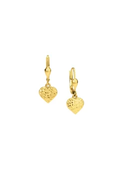 Diamantiere Herz-Ohrringe aus Gold