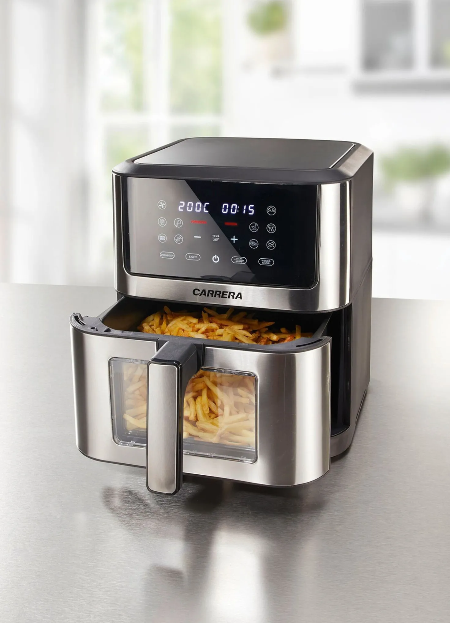 Digitale Heißluftfritteuse mit LED-Touch-Display