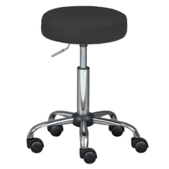 Drehhocker mit chromfabenem Gestell
