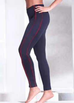 Dreierpack Leggings mit Kontrastpaspeln