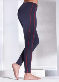 Dreierpack Leggings mit Kontrastpaspeln