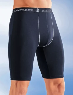Dreierpack Longpants, uni mit Zierpaspeln