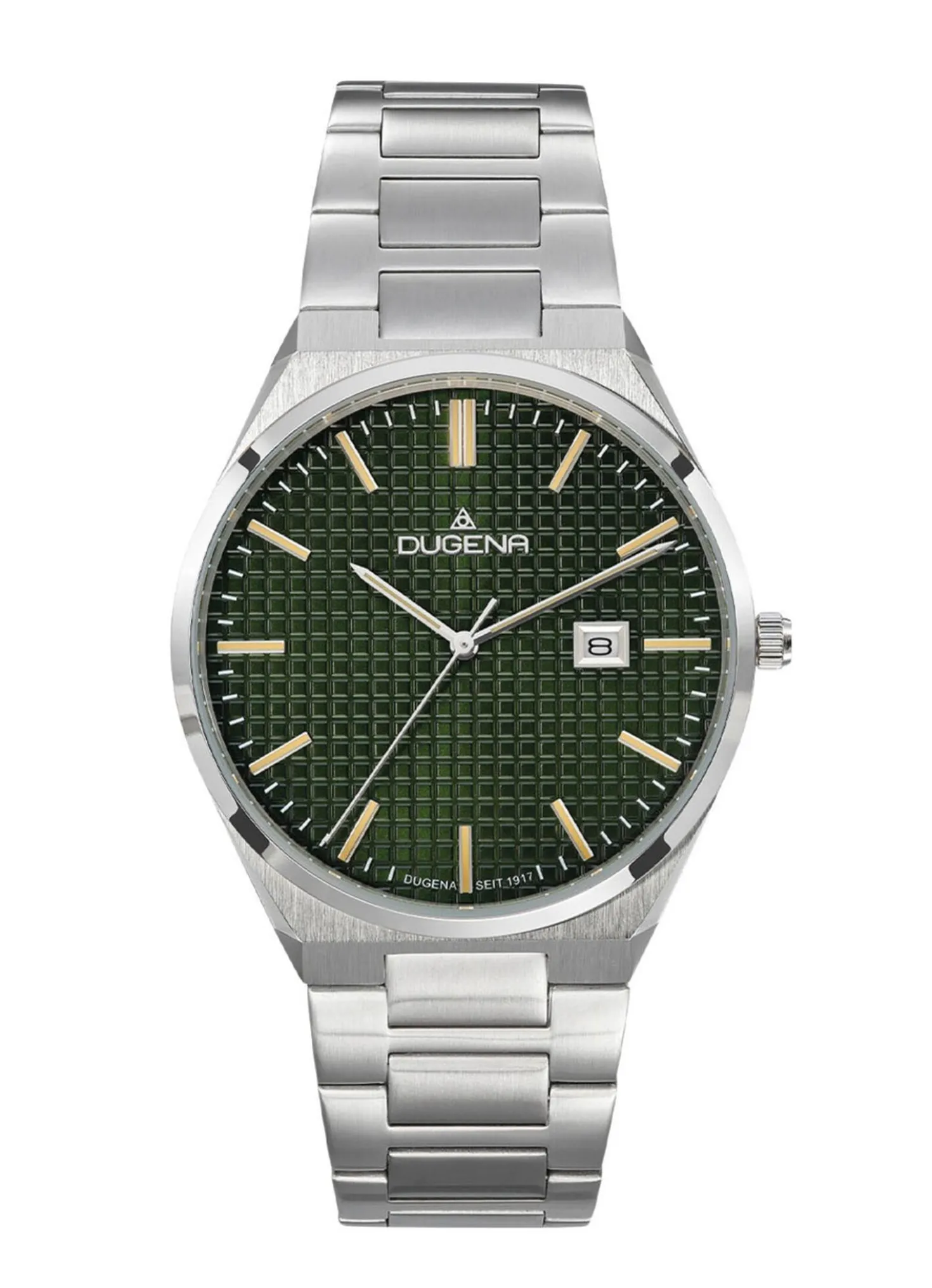 Dugena-Quartz-Herrenuhr mit Edelstahlbandgehäuse