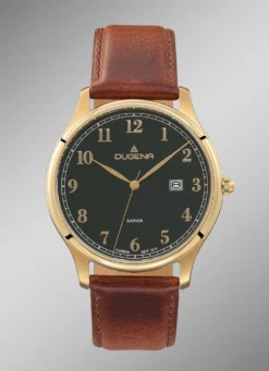 Dugena-Quartz-Herrenuhr mit Edelstahlgehäuse