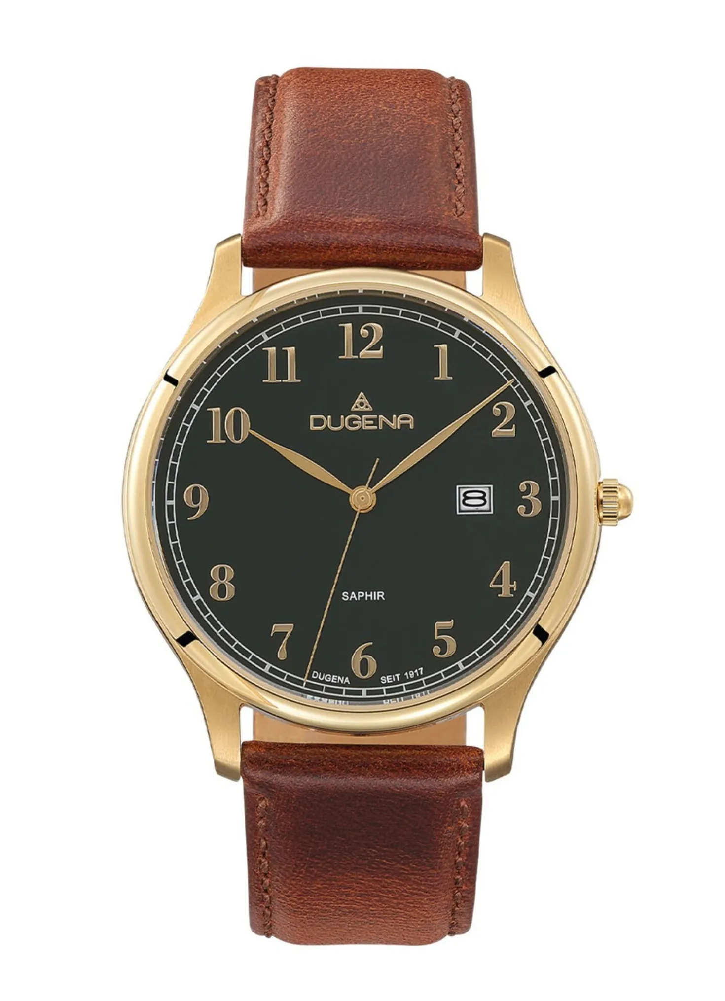 Dugena-Quartz-Herrenuhr mit Edelstahlgehäuse
