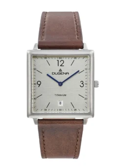 Dugena-Quartz-Herrenuhr mit robustem Titangehäuse