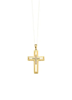 Durchbrochener Kreuz-Anhänger mit Brillanten