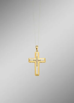 Durchbrochener Kreuz-Anhänger mit Brillanten