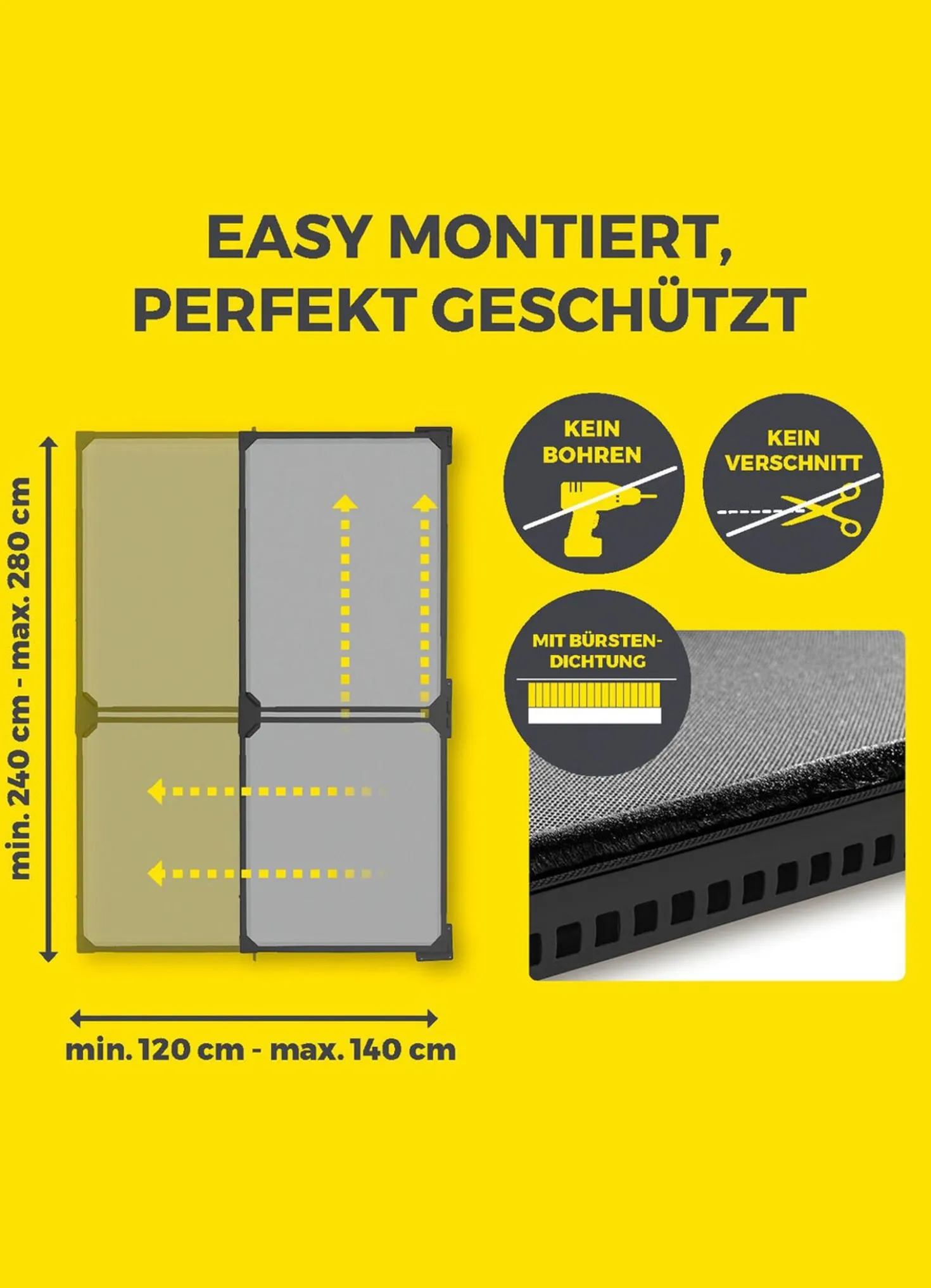 EASYmaxx Insektenschutz-Schwingtür