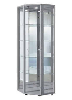 Eck-Vitrine mit LED-Beleuchtung
