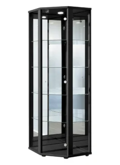 Eck-Vitrine mit LED-Beleuchtung