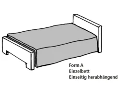 Edel glänzende Tagesdecke und Kissenbezüge mit Steppung in Muscheloptik