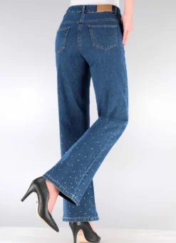 Edeljeans mit dekorativer Strasszier