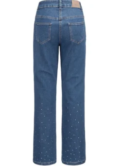 Edeljeans mit dekorativer Strasszier