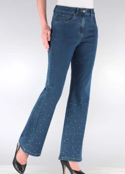 Edeljeans mit dekorativer Strasszier
