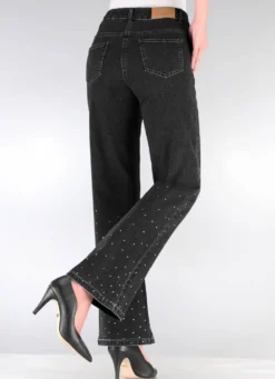 Edeljeans mit dekorativer Strasszier
