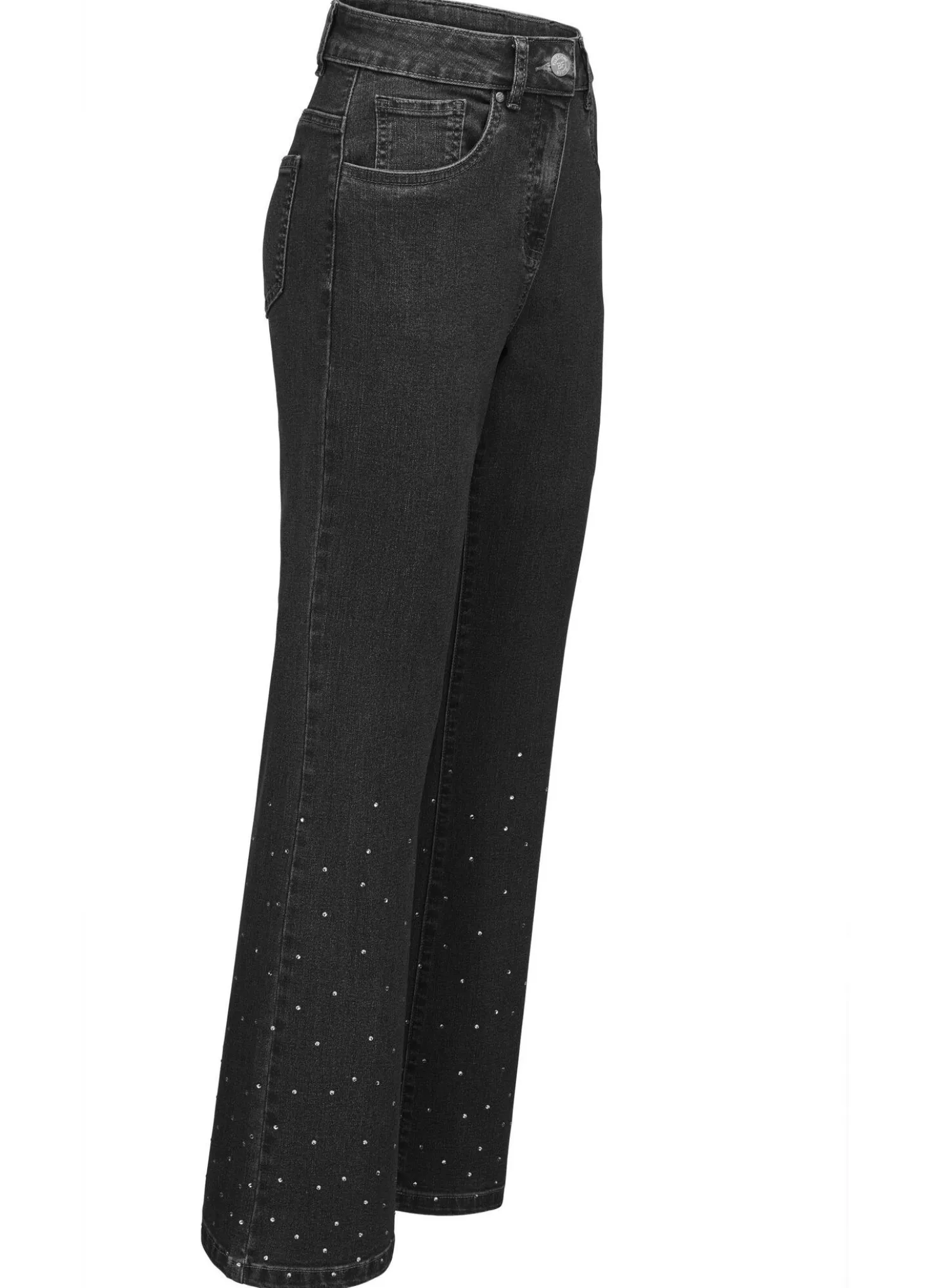 Edeljeans mit dekorativer Strasszier