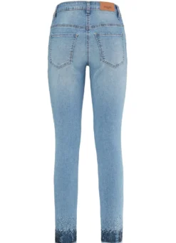 Edel-Jeans mit Fransensaum
