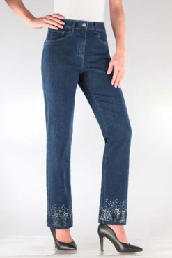 Edeljeans mit Paillettenzier
