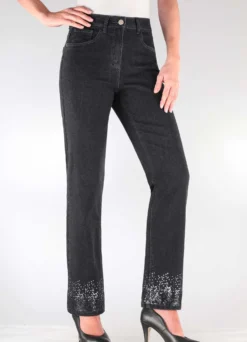 Edeljeans mit Paillettenzier