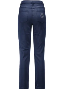 Edeljeans mit Stickerei in 7/8-Länge