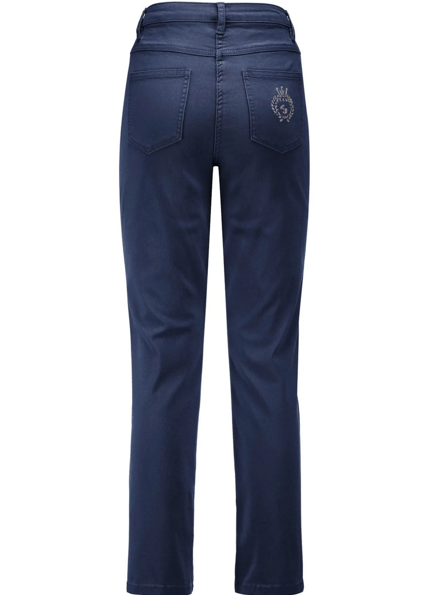 Edeljeans mit Stickerei in 7/8-Länge