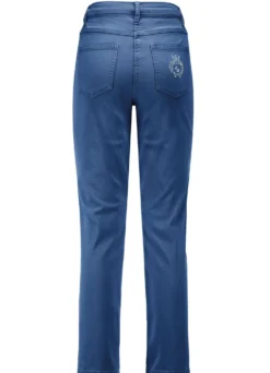Edeljeans mit Stickerei in 7/8-Länge