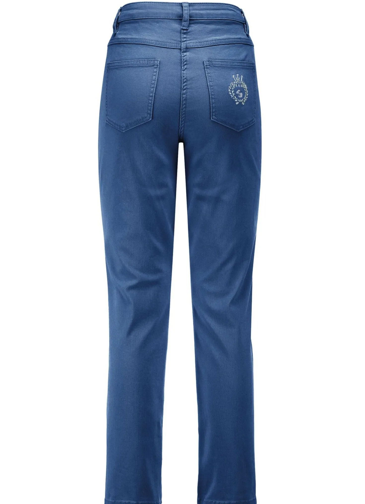 Edeljeans mit Stickerei in 7/8-Länge