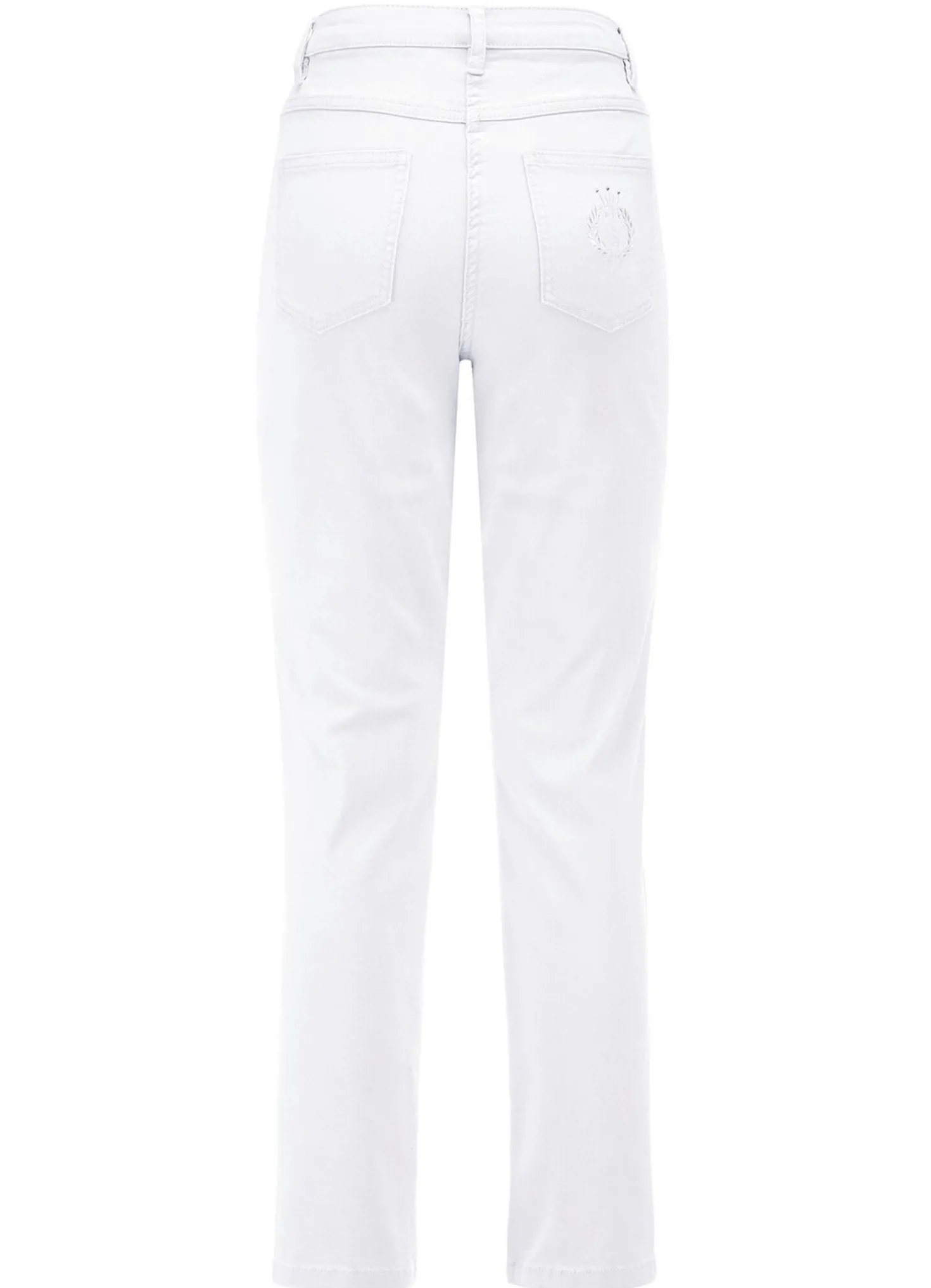 Edeljeans mit Stickerei in 7/8-Länge