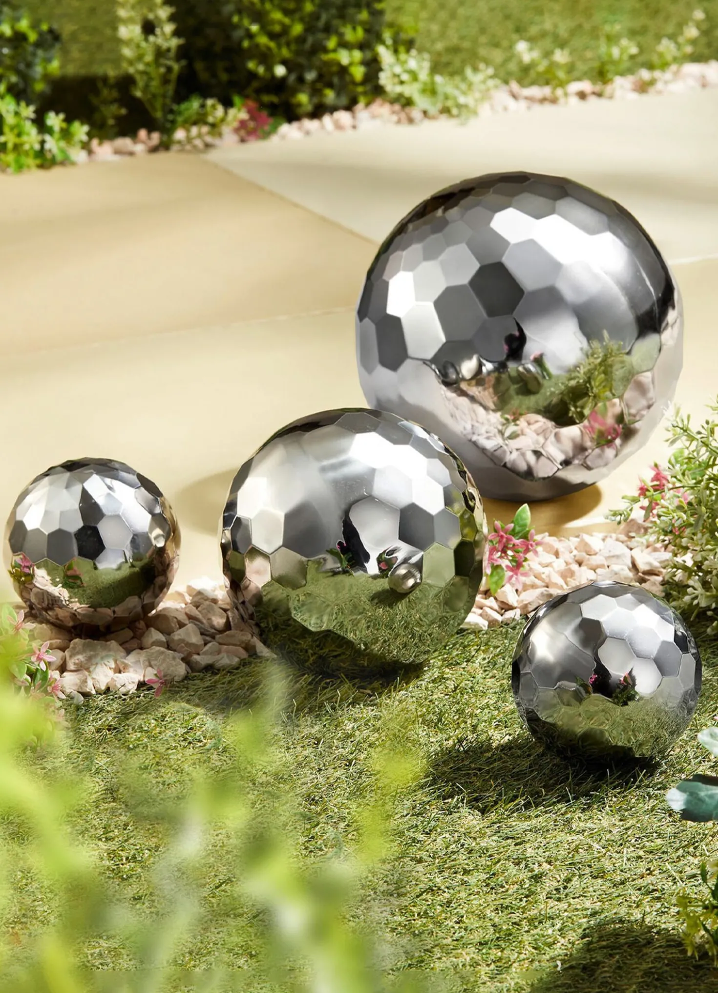 Edelstahlkugeln Diamant deluxe, 4er-Set
