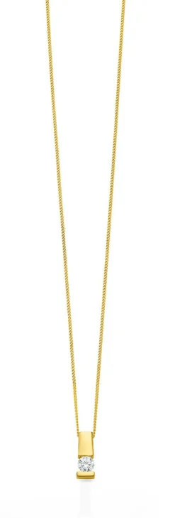 Edler Anhänger in Gelbgold mit Brillant