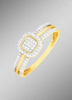 Edler Damenring mit 74 Diamanten