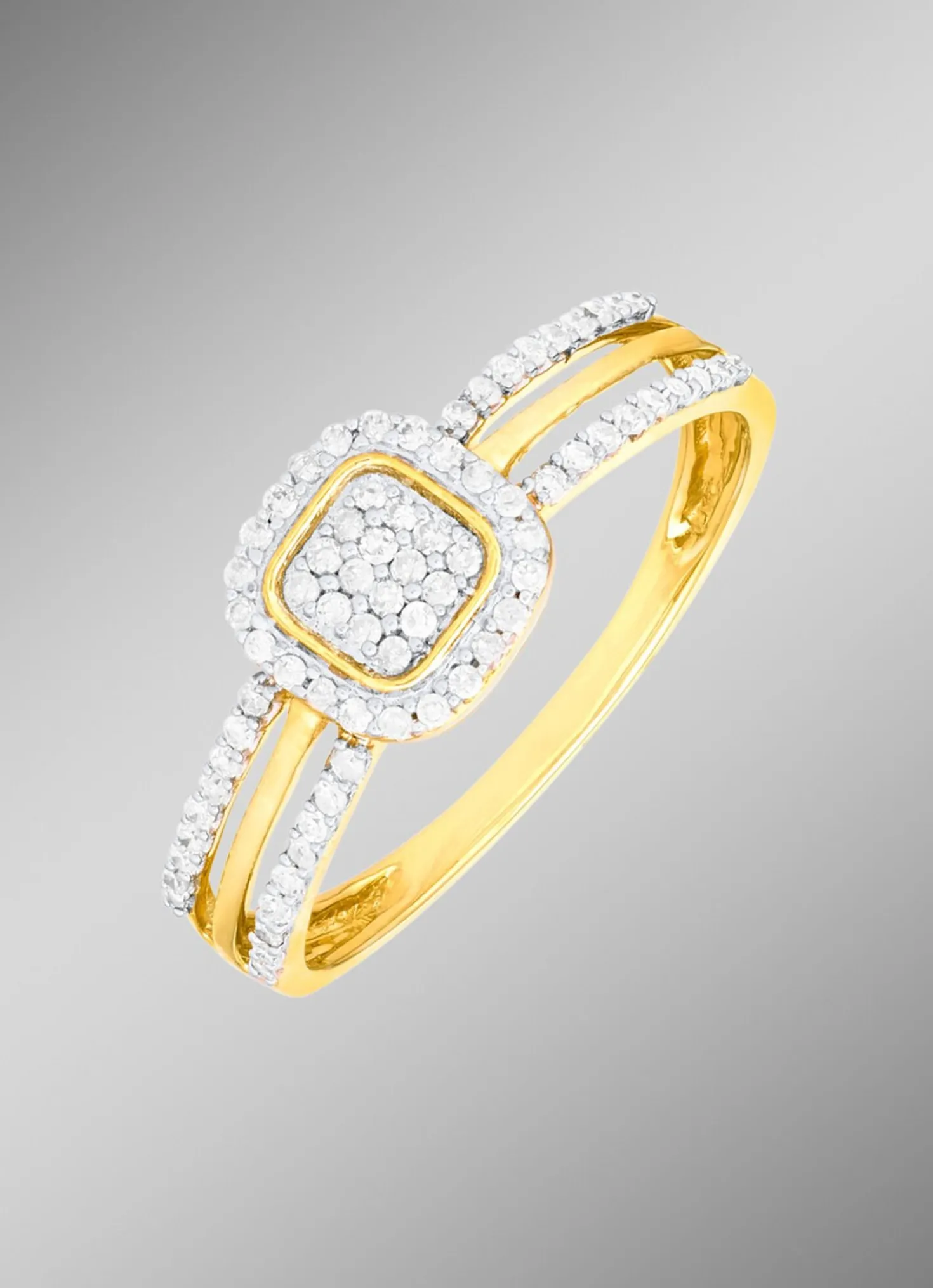 Edler Damenring mit 74 Diamanten