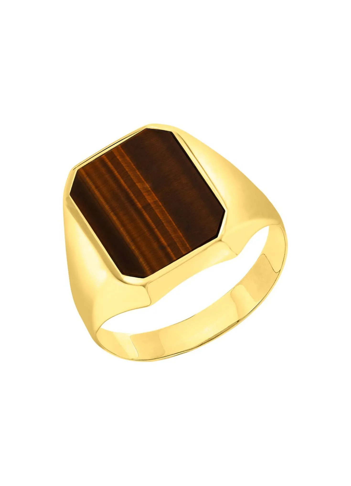 Edler Herrenring mit echt Tigerauge
