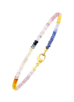 Edles Armband mit echt Safir in Multicolor
