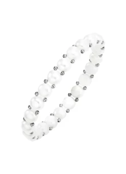 Elastisches Armband mit Süßwasser-Zuchtperlen