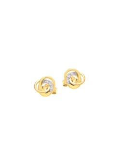 Elegante Knoten-Ohrstecker mit Zirkonia