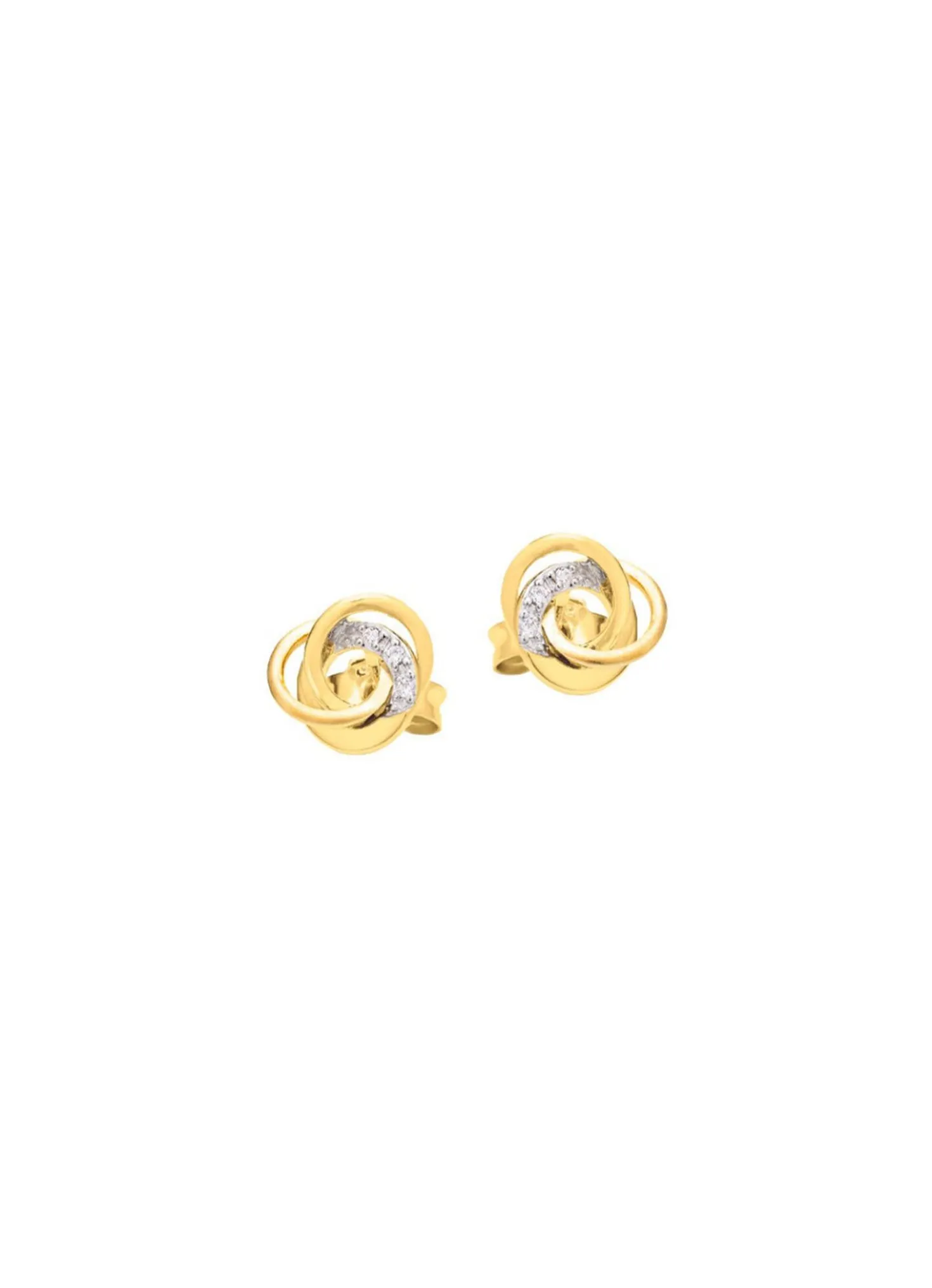 Elegante Knoten-Ohrstecker mit Zirkonia