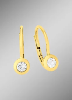 Elegante Ohrringe in Gelbgold mit Brillant
