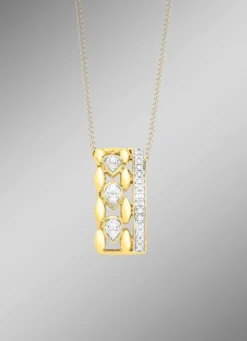 Eleganter Anhänger mit Brillanten und Diamanten