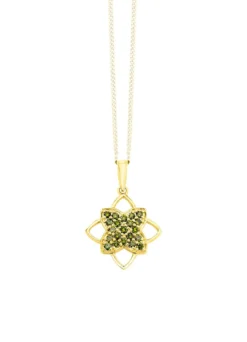 Eleganter Anhänger mit grünen Brillanten