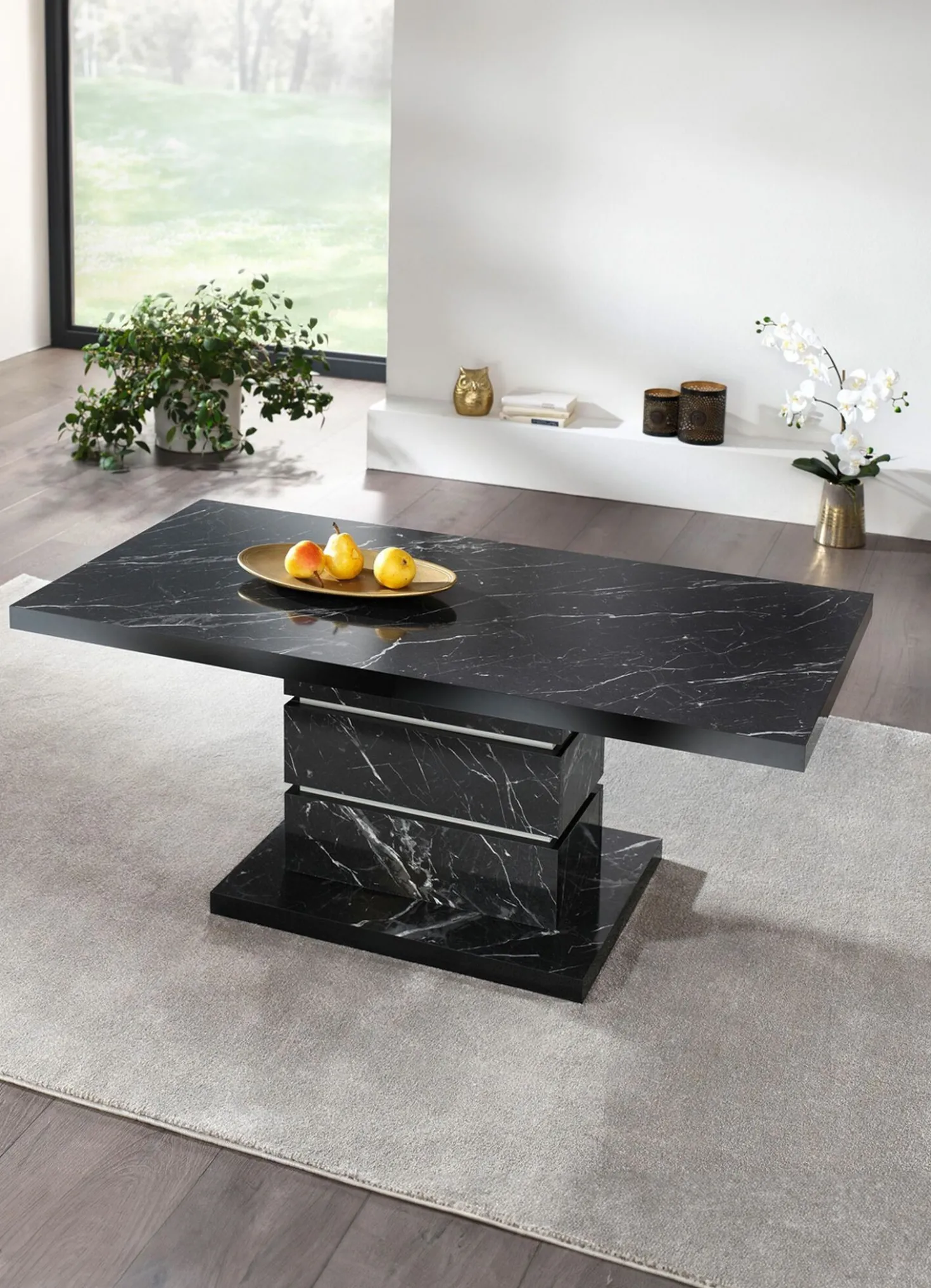 Eleganter Couchtisch mit Marmor-Optik