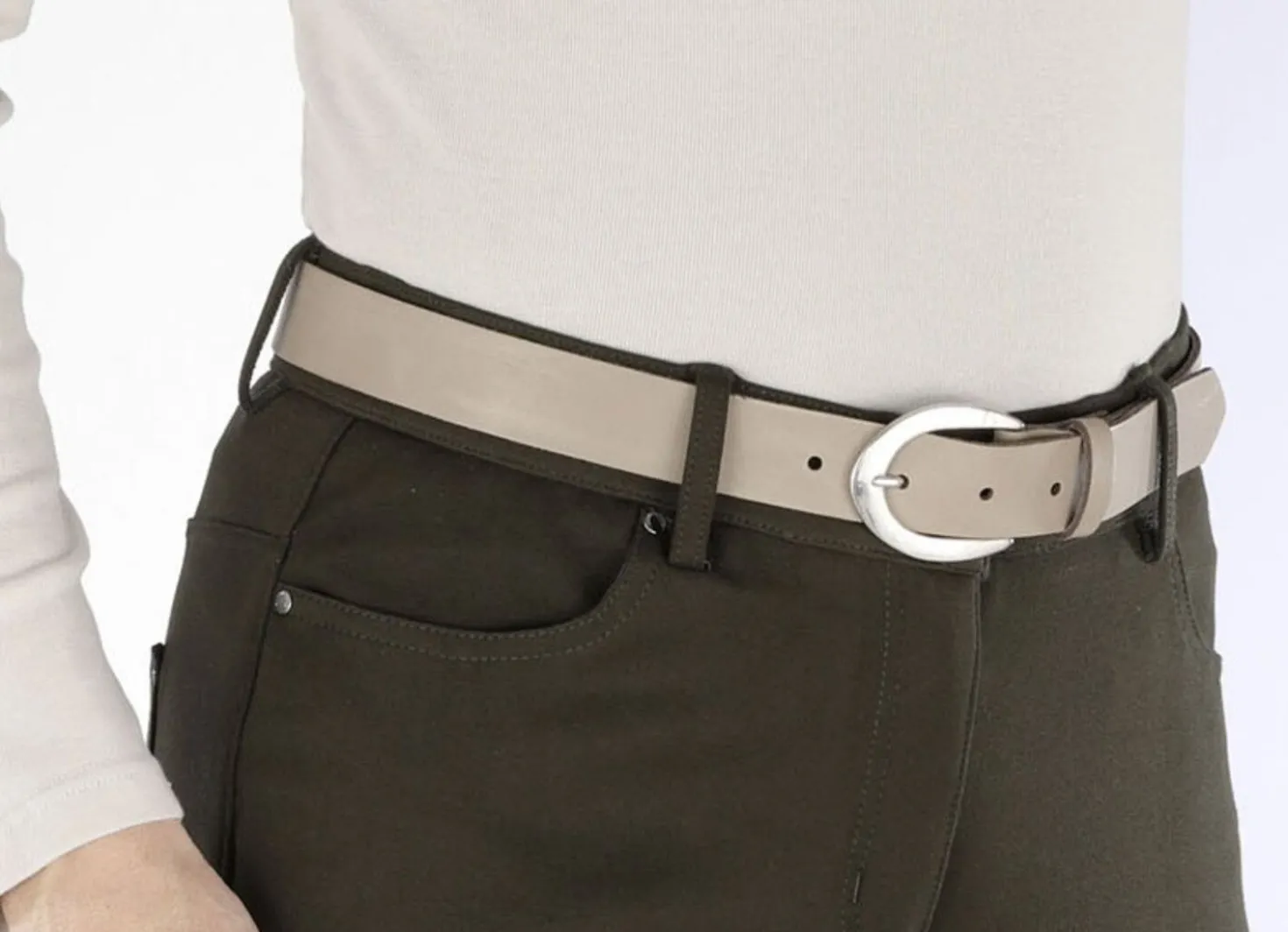 Eleganter Damen-Gürtel, aus Leder, 3 cm breit