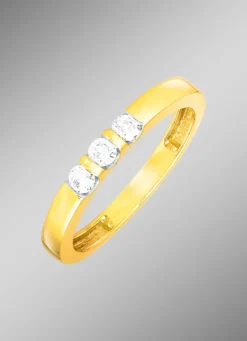 Eleganter Damenring mit 3 Brillanten